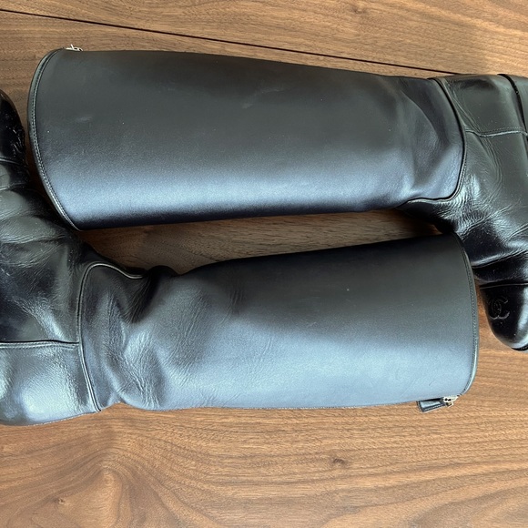 CHANEL Black Over the Knee Boots - Picture 2 of 8